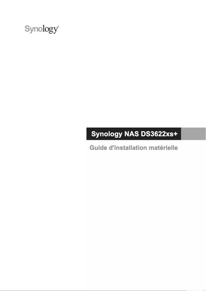 First page image of the manual for DiskStation DS3622xs+