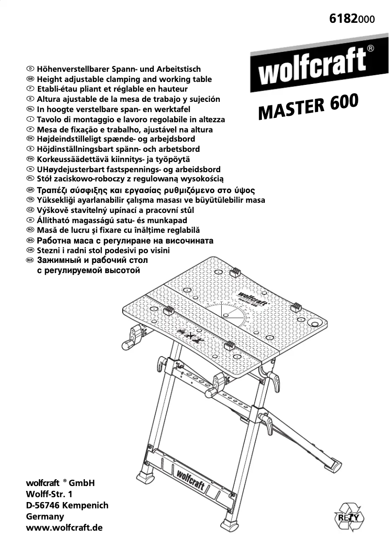 First page image of the manual for 6182000
