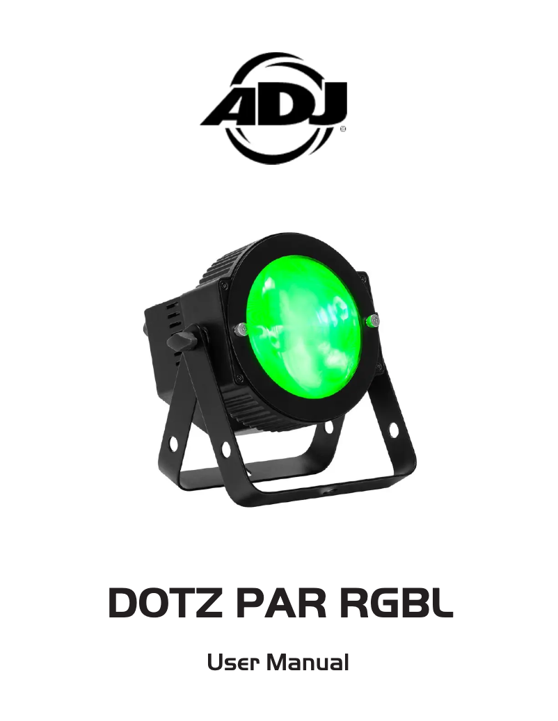 First page image of the manual for Dotz Par RGBL