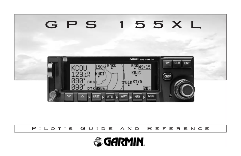 First page image of the manual for GPS 155XL TSO