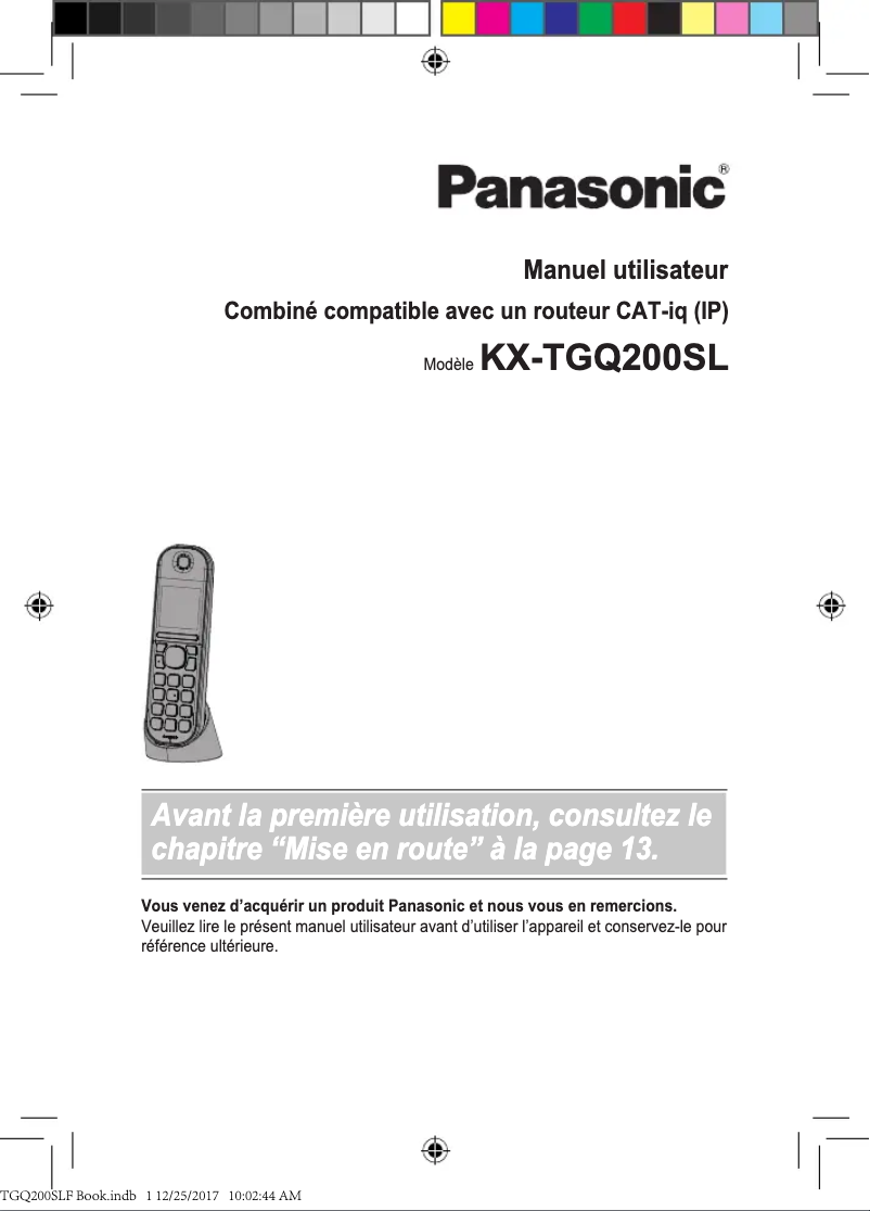 First page image of the manual for KX-TGQ200SL