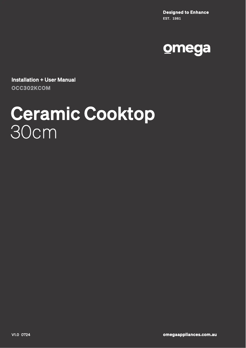 First page image of the manual for OCC302KCOM