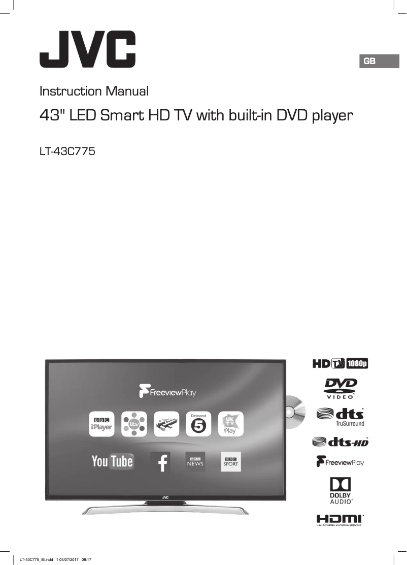First page image of the manual for LT-43C775