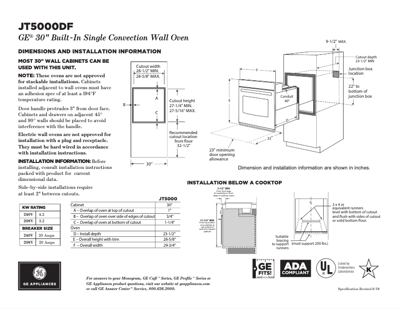 First page image of the manual for JT5000DFBB