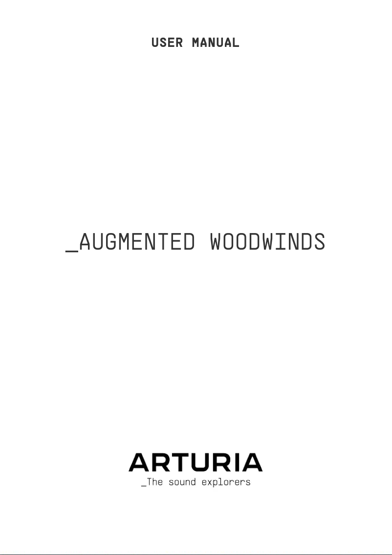 First page image of the manual for Augmented WOODWINDS