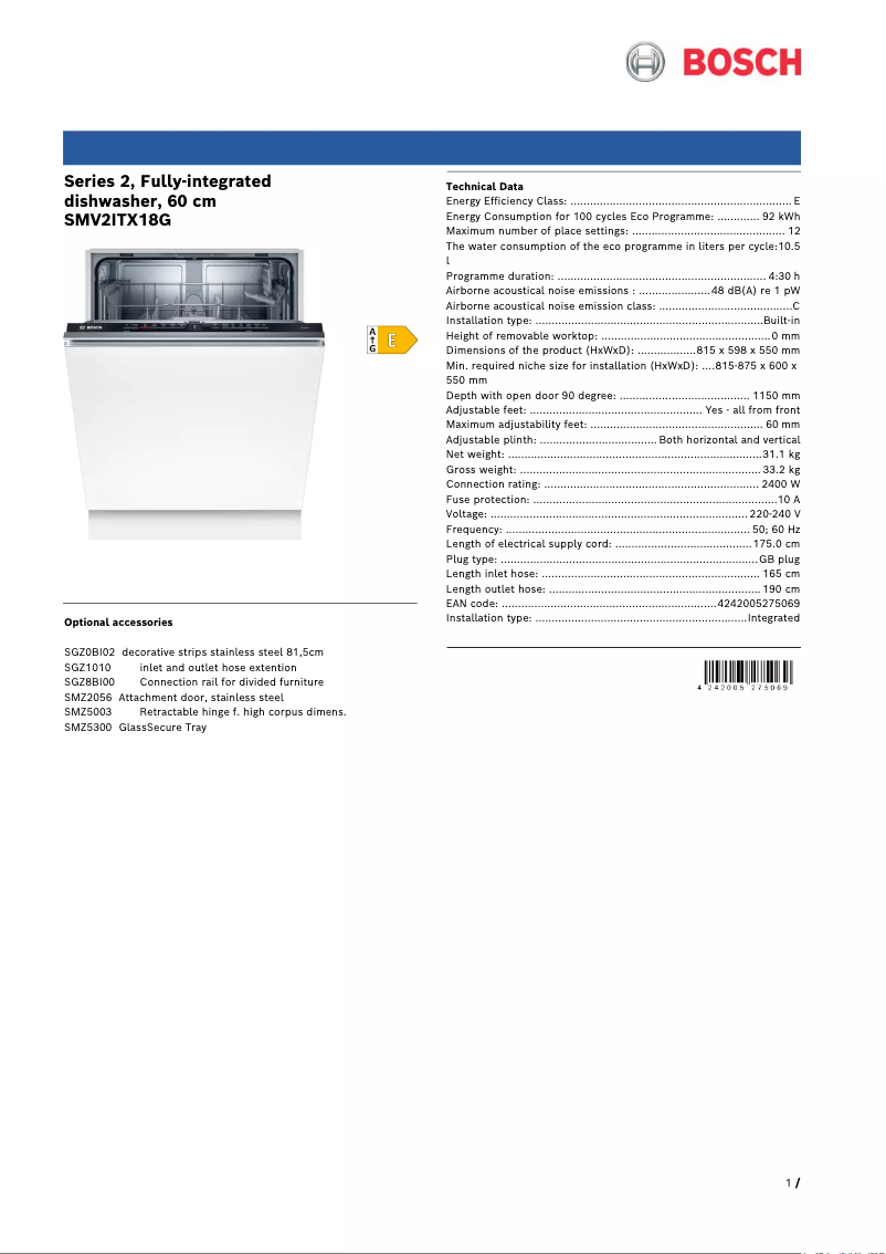 First page image of the manual for SMV2ITX18G