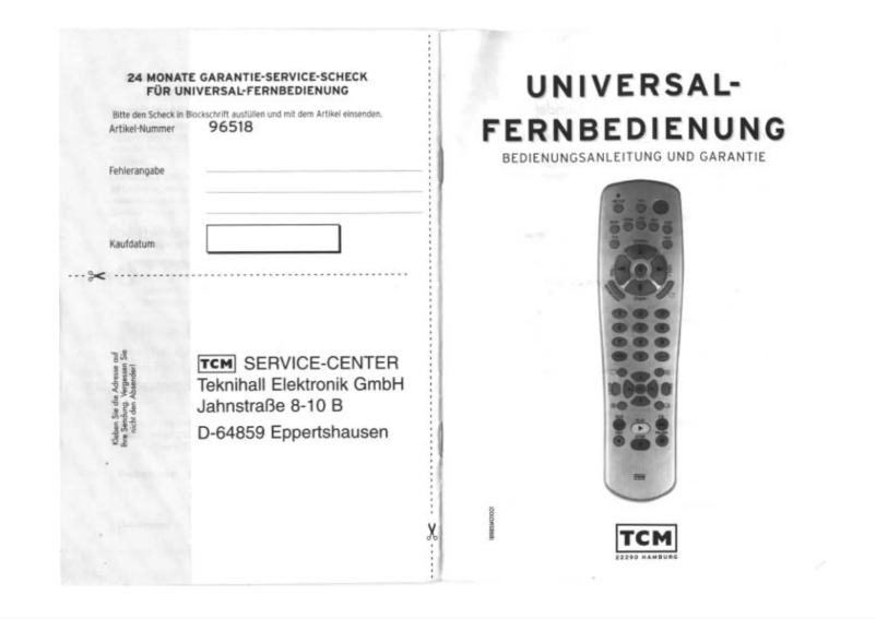 First page image of the manual for 96518