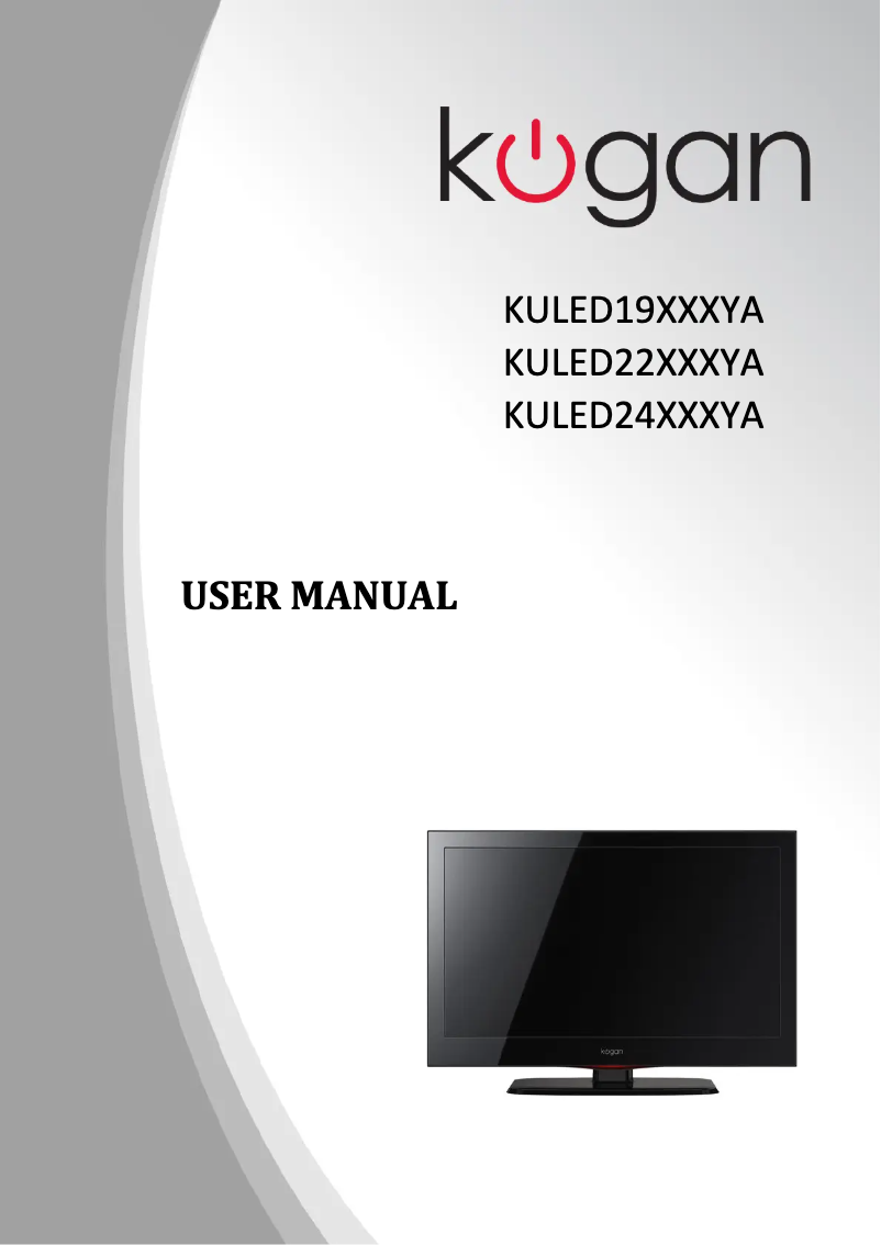 First page image of the manual for KULED22XXXYA