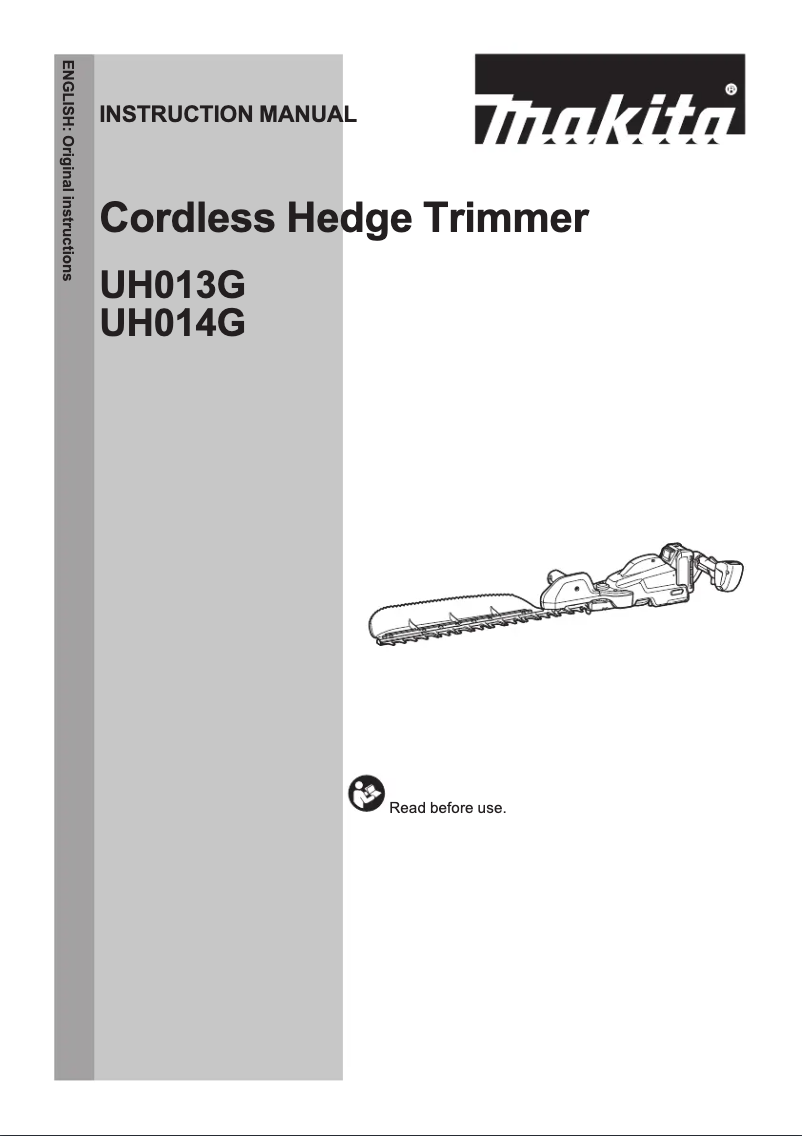 First page image of the manual for UH014GD201