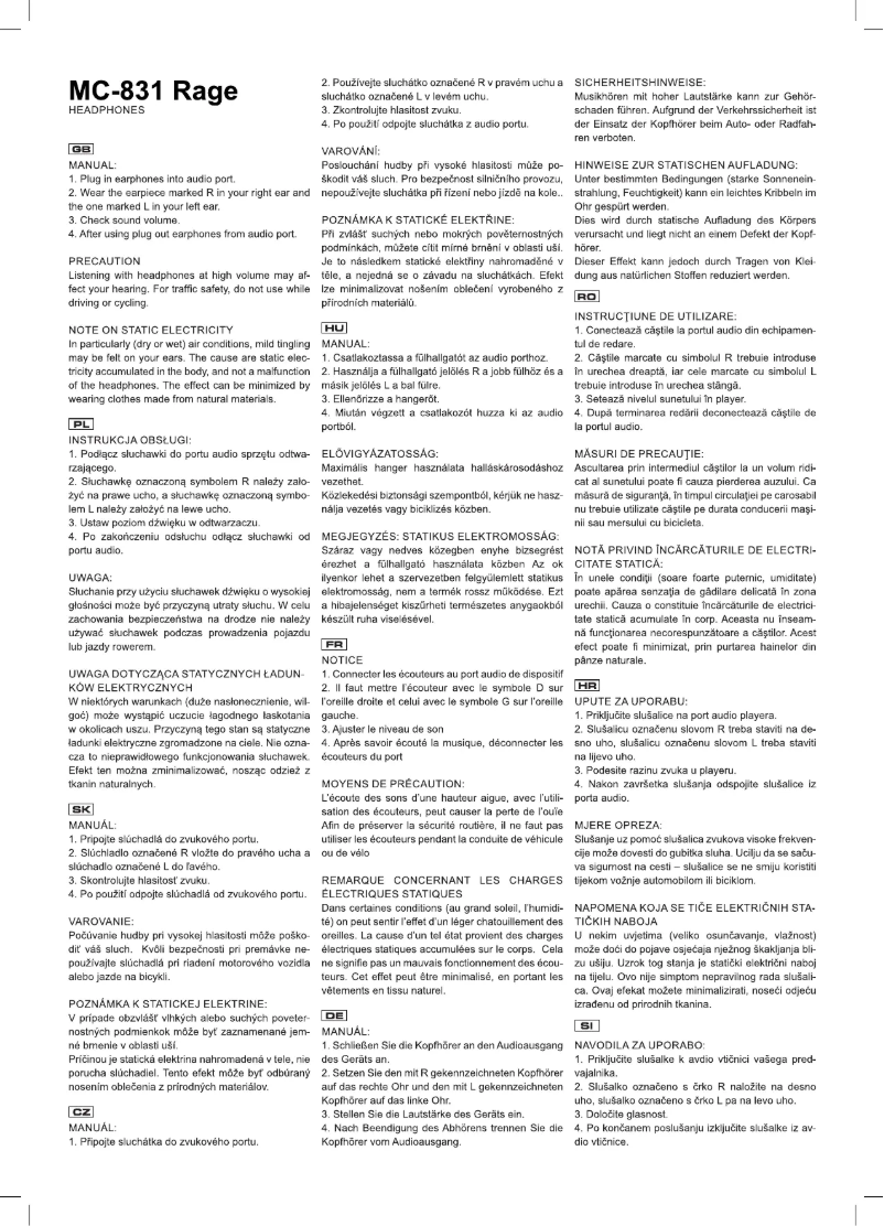 Page 1 of the manual User Manual ModeCom Ghost