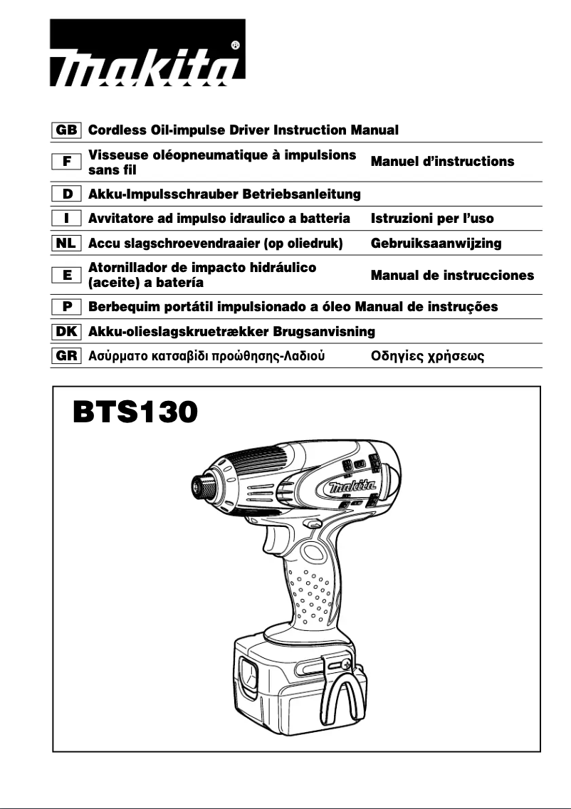 Page 1 of the manual User Manual Makita BTS130Z