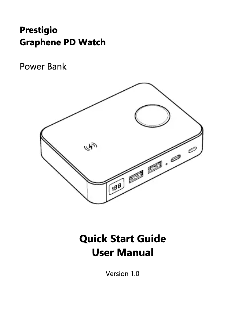 First page image of the manual for Graphene PD Watch