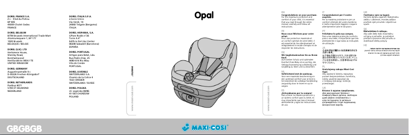 First page image of the manual for Opal