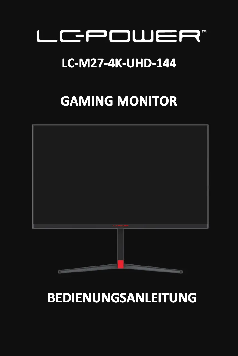 First page image of the manual for LC-M27-4K-UHD-144