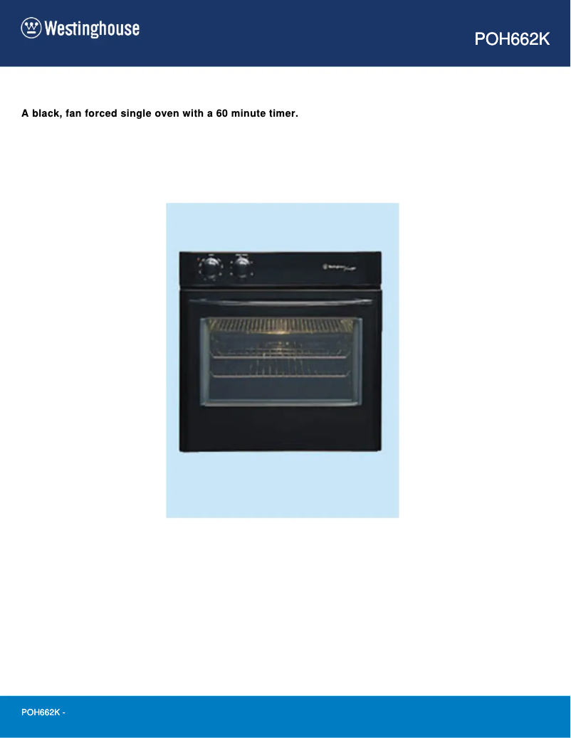 First page image of the manual for POH662K