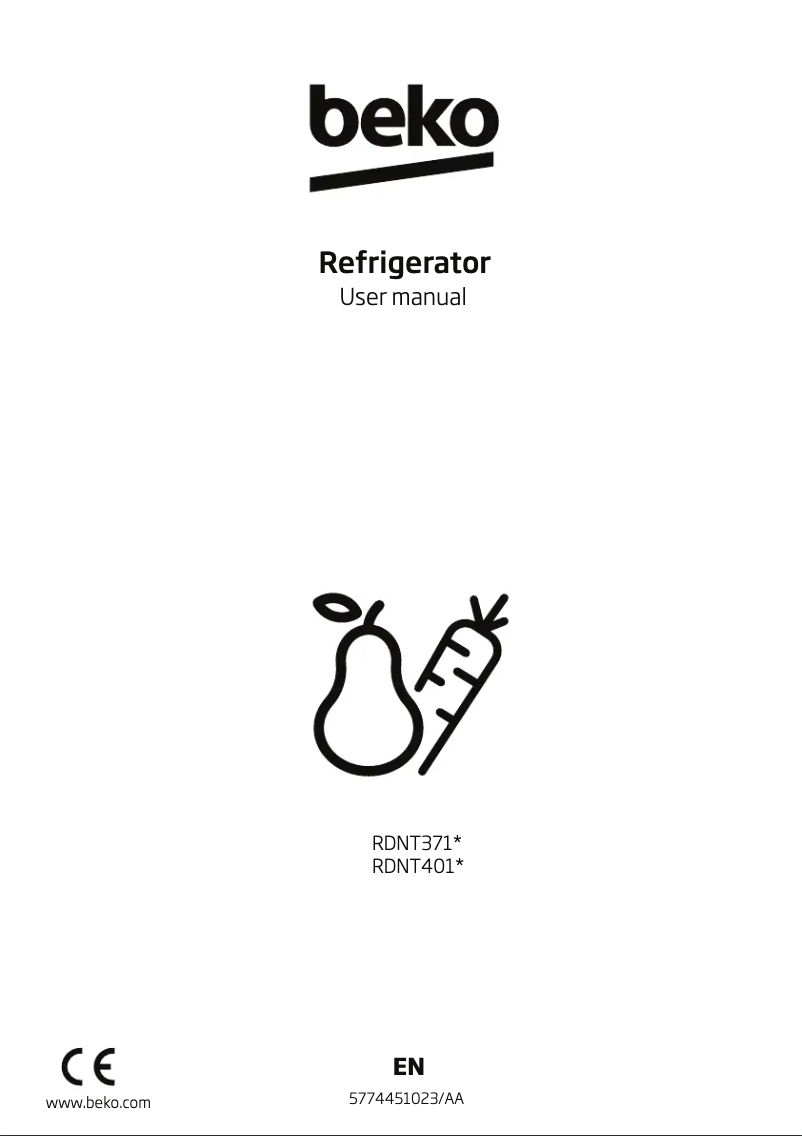 First page image of the manual for RDNT401E50VZK