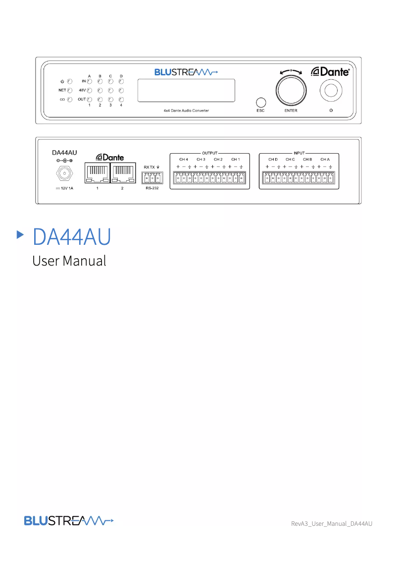 Image de la première page du manuel de l'appareil DA44AU