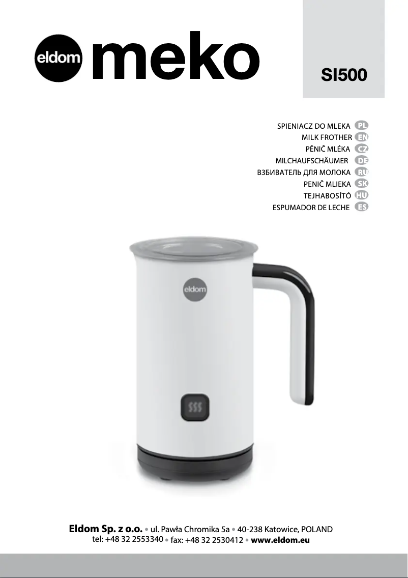 First page image of the manual for MEKO SI500