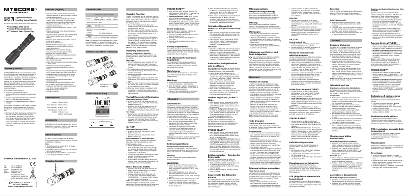 First page image of the manual for SRT7i