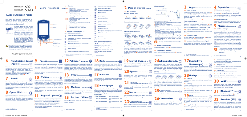 Page 1 of the manual User Manual Alcatel One Touch 602D