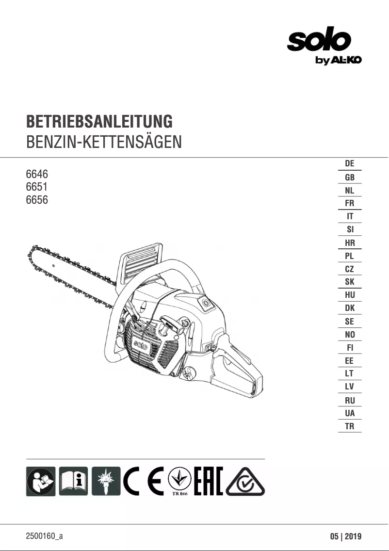 Page 1 de la notice Manuel utilisateur Solo 6656
