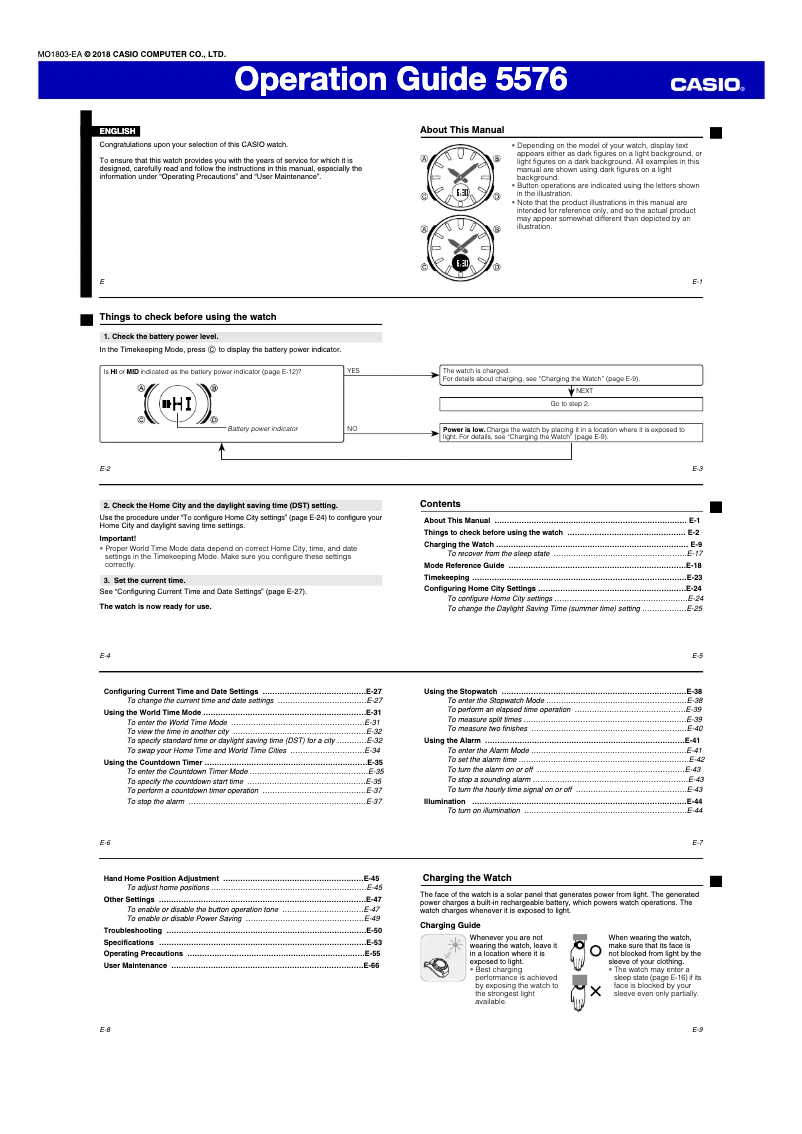 Page 1 of the manual User Manual Casio Baby-G MSG-S200G-4AER