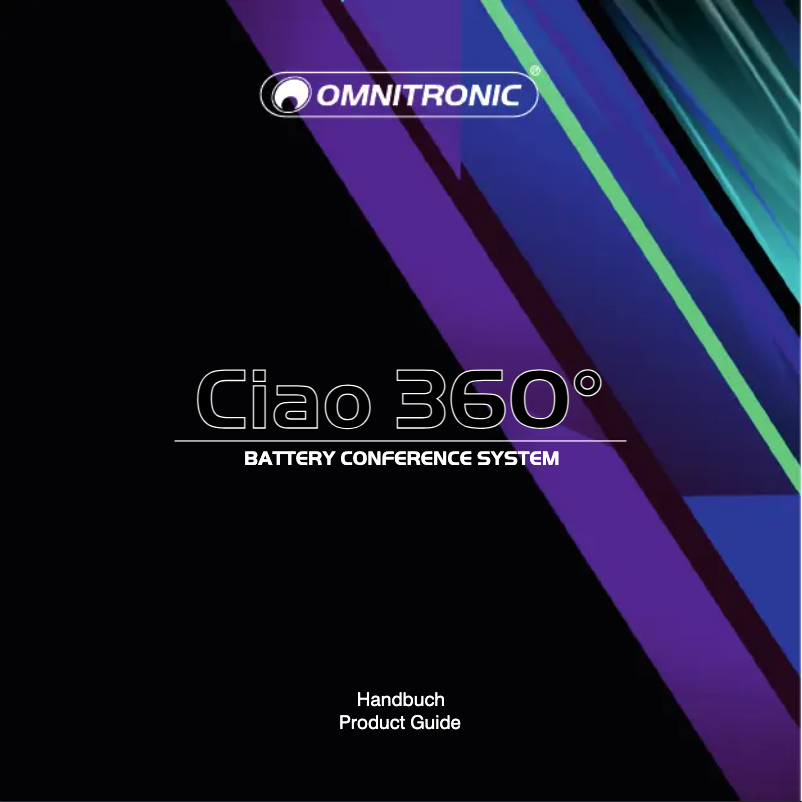 First page image of the manual for Ciao 360°