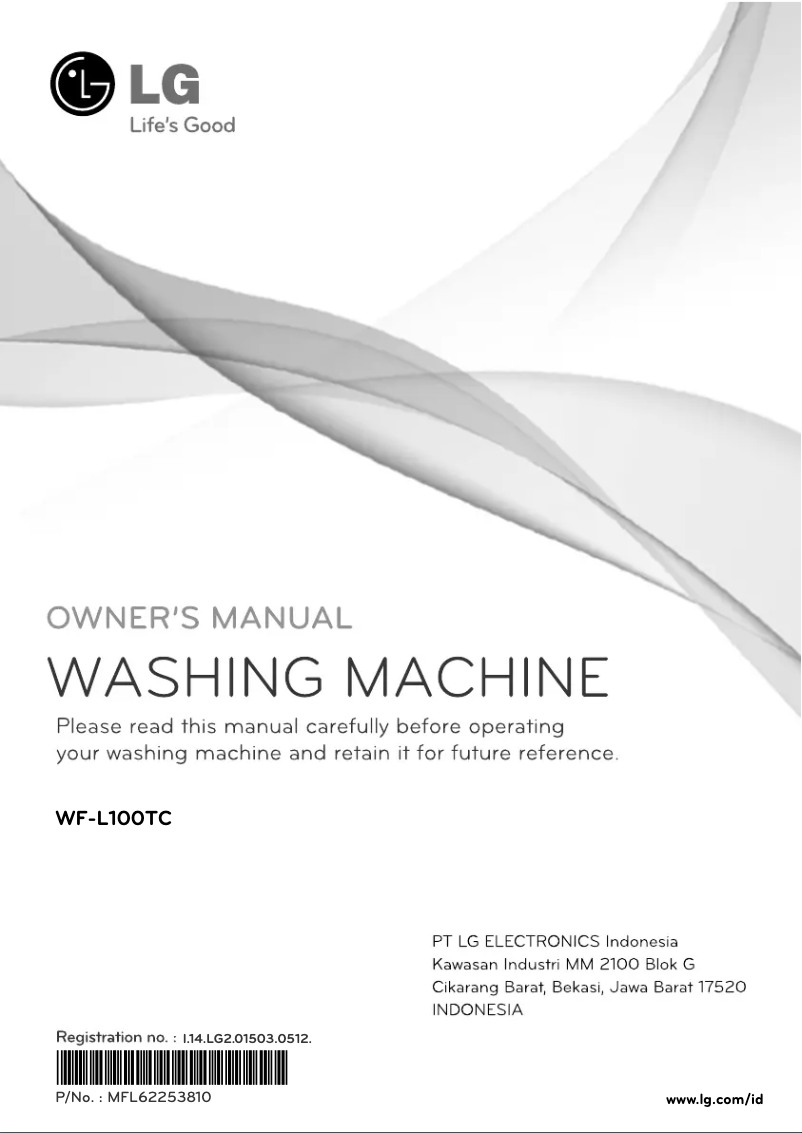 Page 1 of the manual User Manual LG WF-L100TC