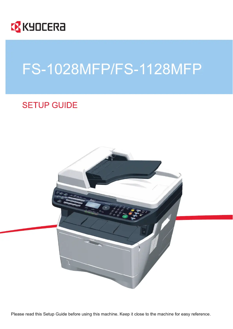 First page image of the manual for FS-1028MFP/DP/KL3