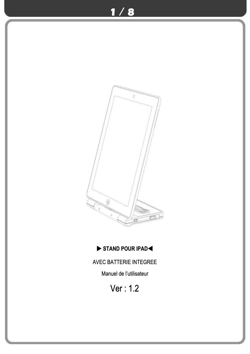 Image de la première page du manuel de l'appareil ACC-IPAD22