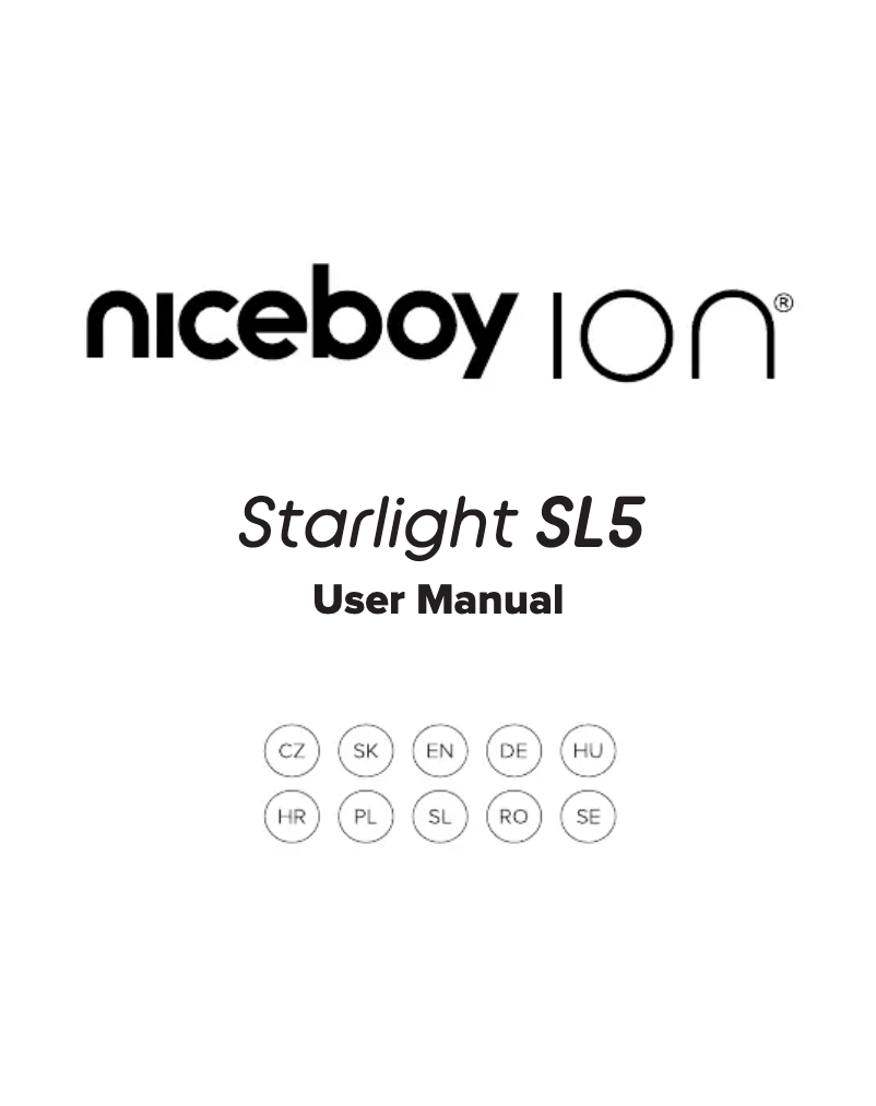 Page 1 of the manual User Manual Niceboy ION Starlight SL5