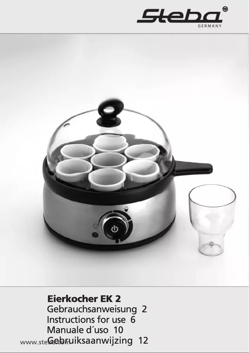 Page 1 of the manual User Manual Steba EK 2