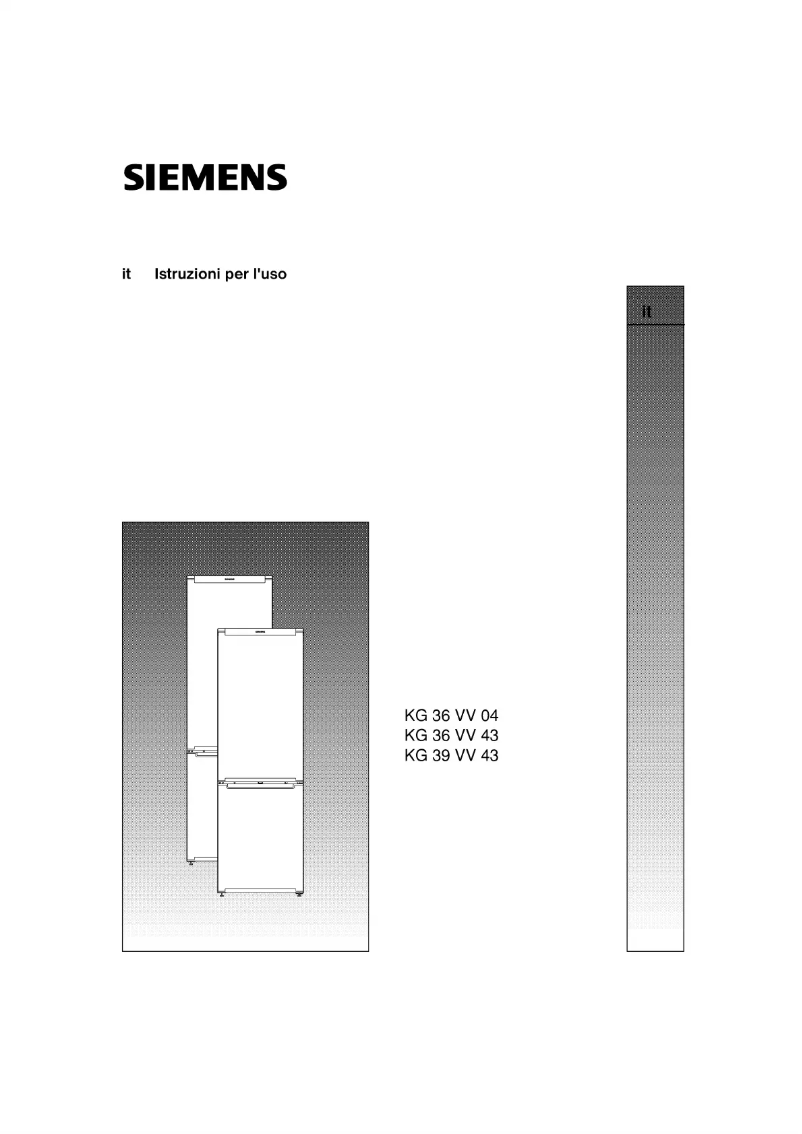 First page image of the manual for KG39VV43