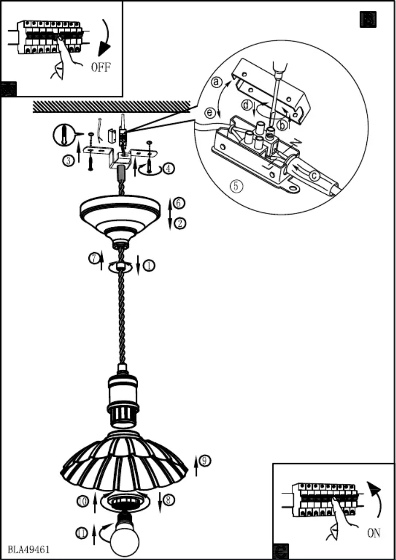Page 1 of the manual User Manual Eglo Hemington