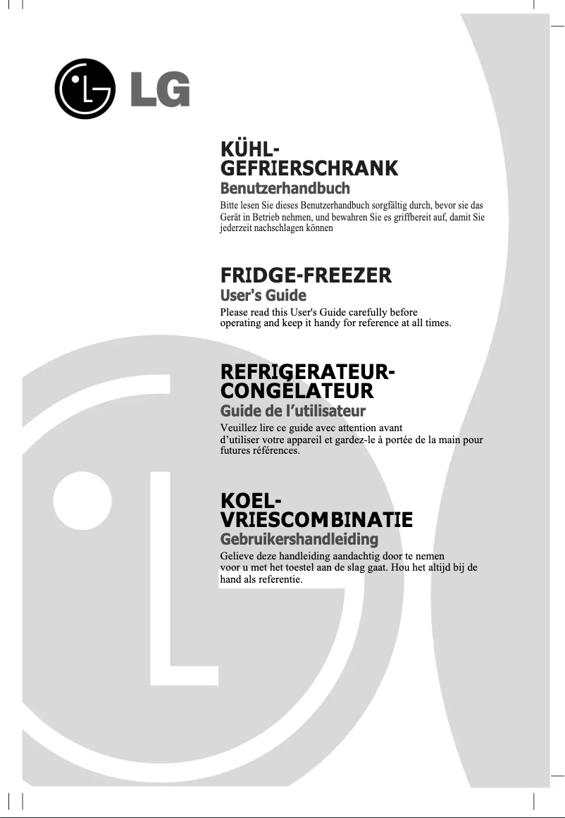 Page 1 of the manual User Manual LG GR-B459BSGW