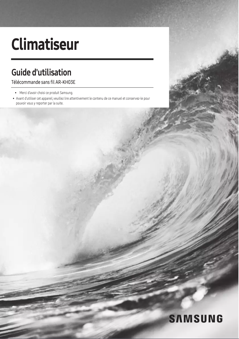 Page 1 of the manual User Manual Samsung AR-KH03E