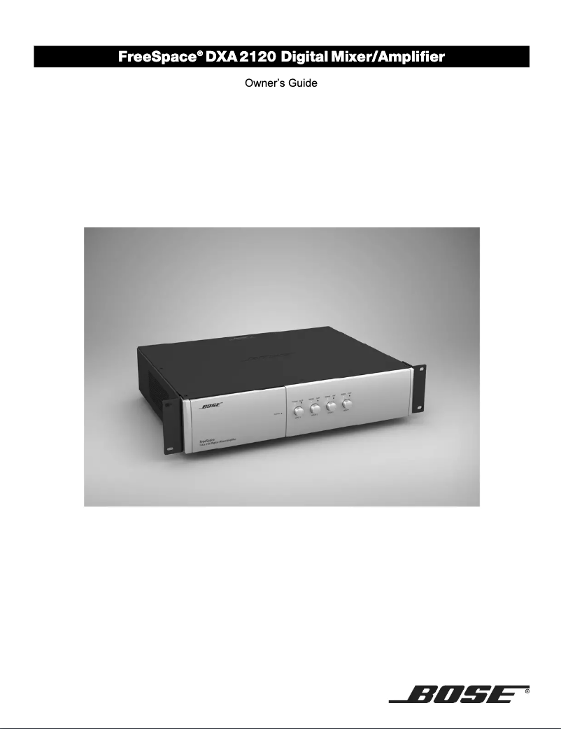 First page image of the manual for FreeSpace DXA 2120