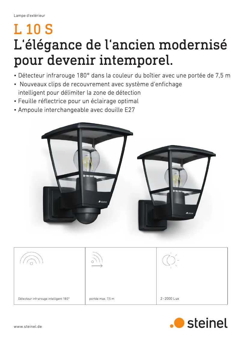 Page 1 of the manual Brochure Steinel L 10 S
