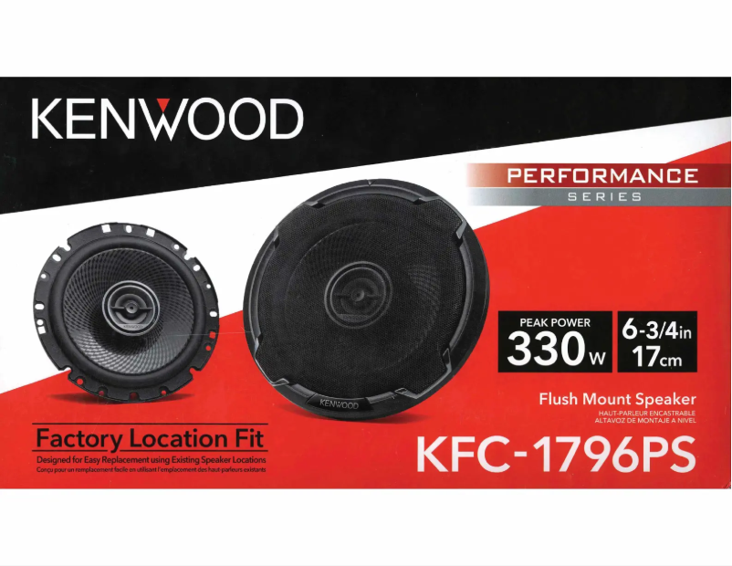 Page 1 de la notice Manuel utilisateur Kenwood KFC-1796PS