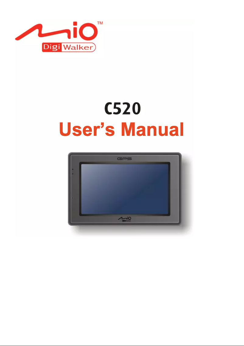 Page 1 of the manual User Manual Mio C520