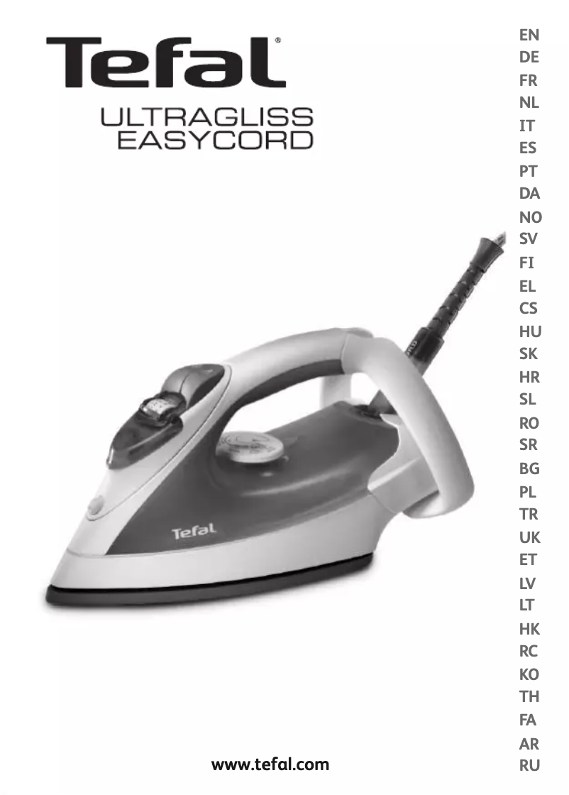 Page 1 of the manual User Manual Tefal Ultragliss Easycord FV4387E0