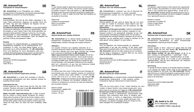 First page image of the manual for ArtemioFluid