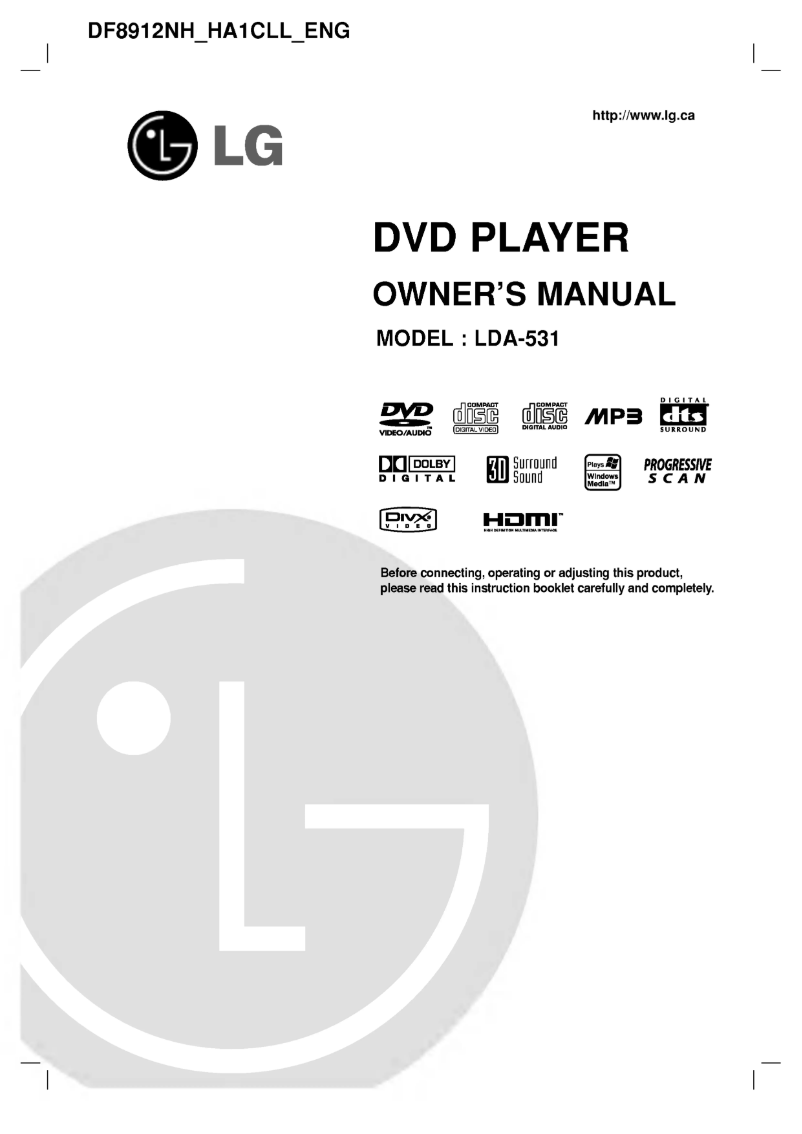 First page image of the manual for DF8912NH