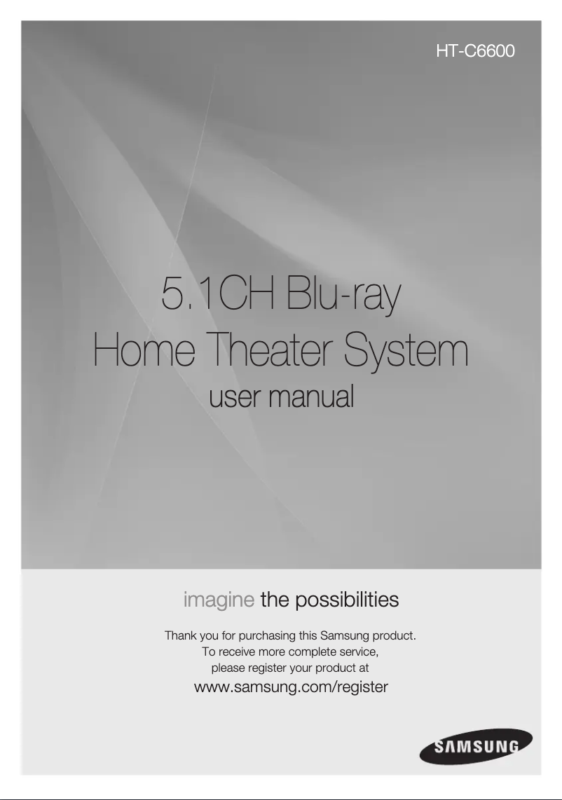 First page image of the manual for HT-C6600