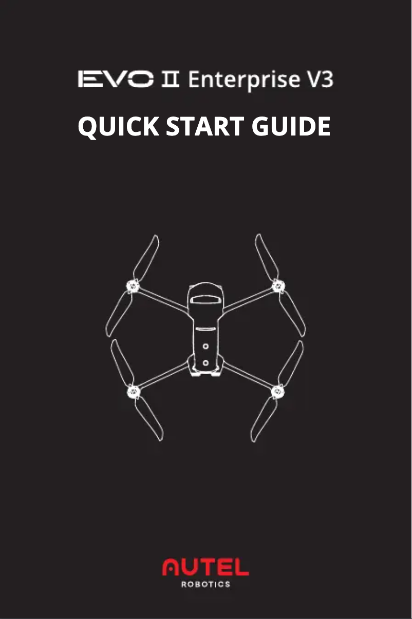 First page image of the manual for EVO II Enterprise V3