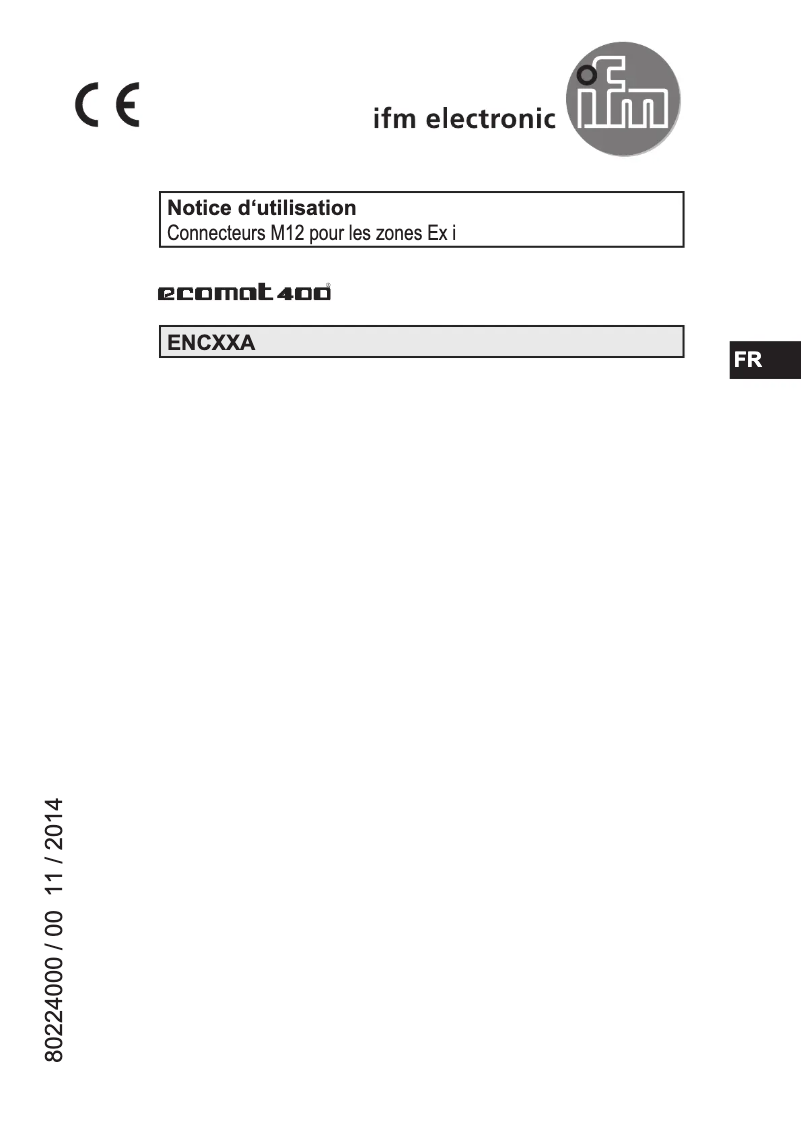Page 1 of the manual User Manual IFM ENC02A