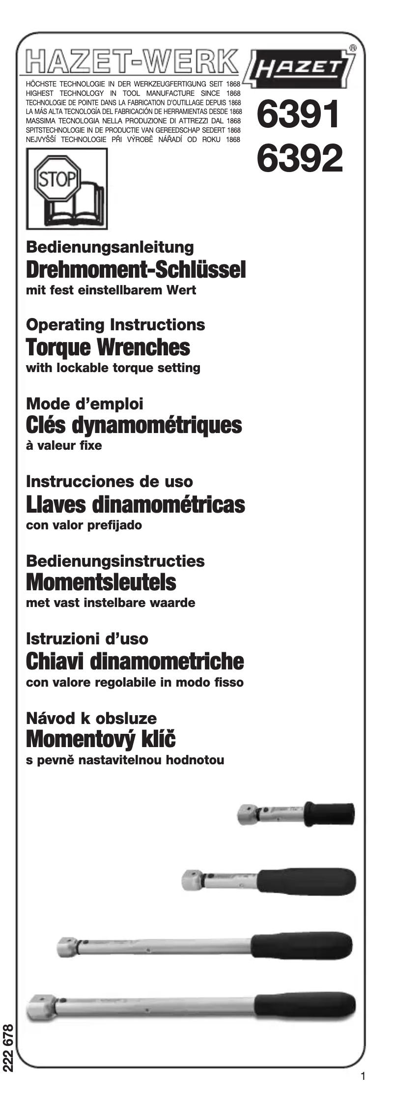 Page 1 of the manual User Manual Hazet 6391