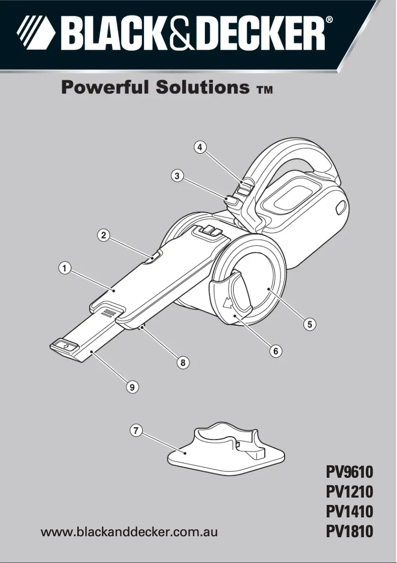 First page image of the manual for Dustbuster PV1210