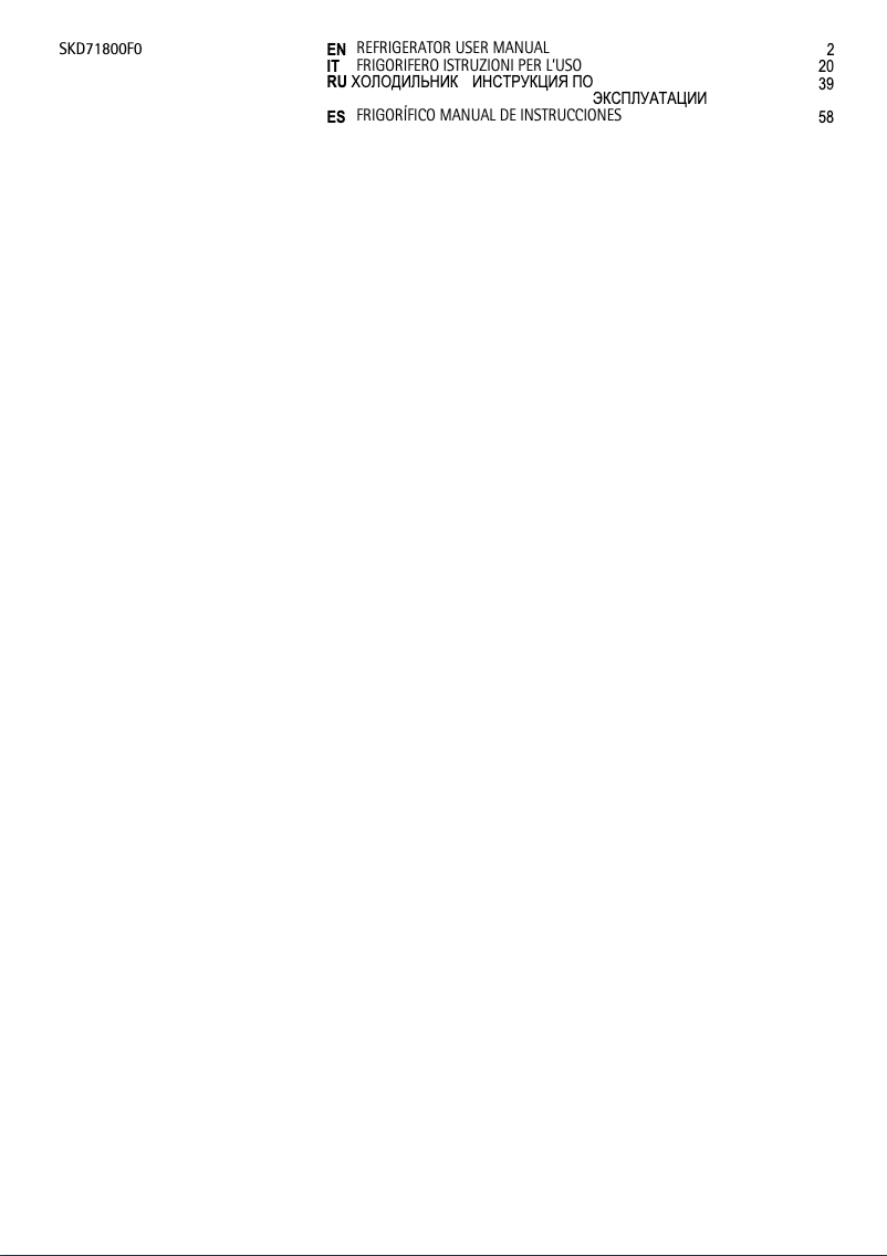 Page 1 of the manual User Manual AEG SKD71800FO