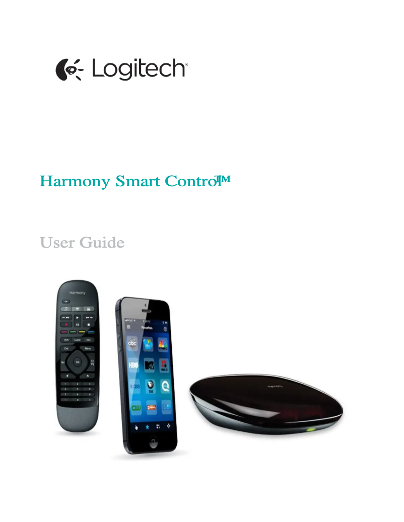 First page image of the manual for Harmony Smart Control Add-on